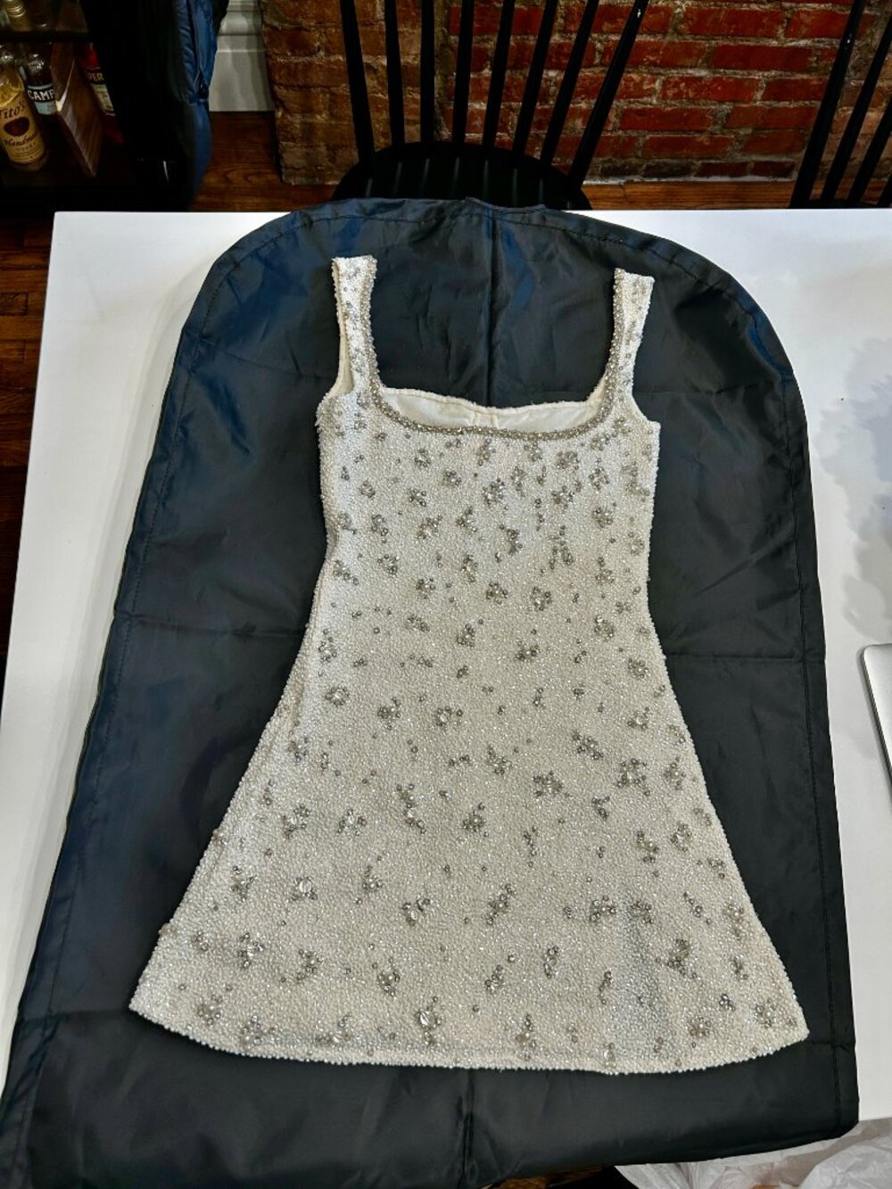 Clio Peppiatt Bridal Crystal Mini Dress | Size M - Picture 4 of 15